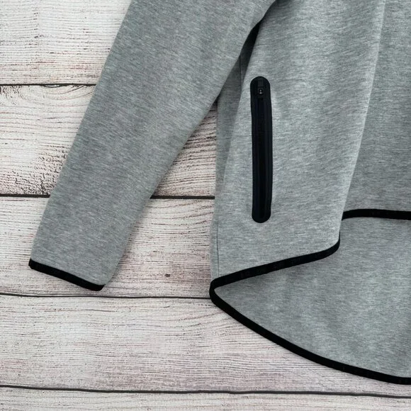 Nike Tech Fleece Asymmetric Cape Zip Hoodie Sweatshirt Women's Large Gray - Picture 3 of 13